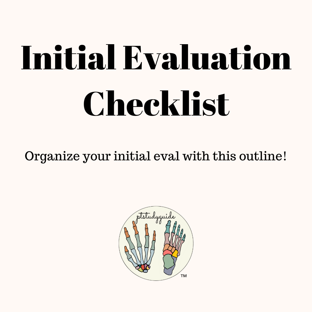 Initial Evaluation Checklist
